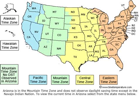 American Time Zone Map | Color 2018