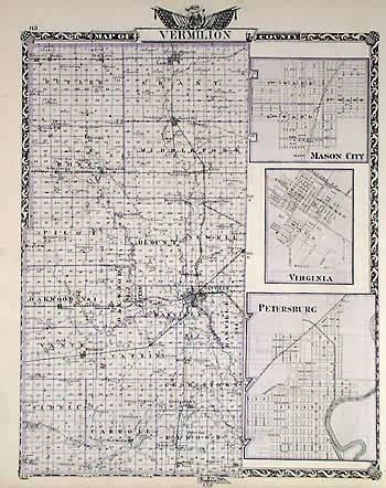 Map of Vermillion County by Beers and Warner: (1876) | Art Source ...