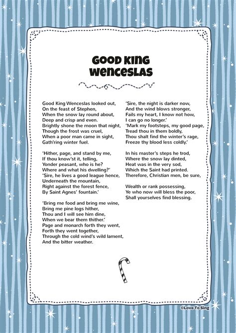 Good King Wenceslas (With images) | Kids video songs, Free lyrics ...