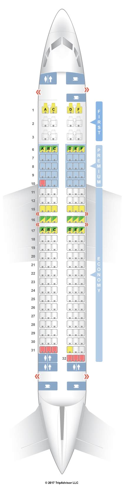 SeatGuru Seat Map Alaska Airlines Boeing 737-800 (738) Slimline