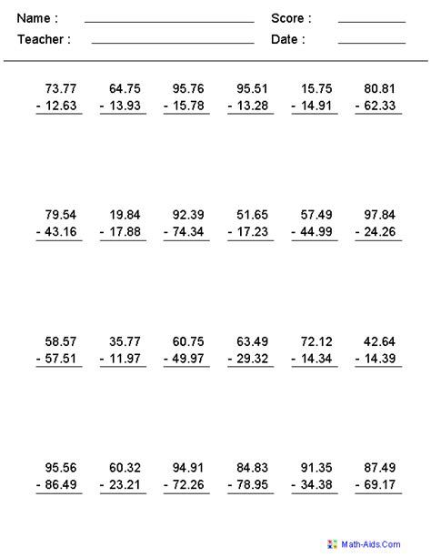 Subtraction Worksheets Ks2 | ABITLIKETHIS