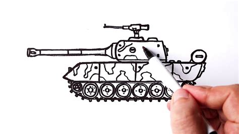 How to draw a Tank Easy Battle Tank drawing - YouTube