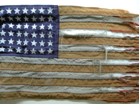 Tattered American Flag, drawing free image download