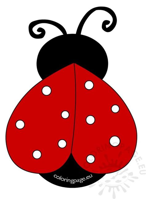 Valentine's Day Heart ladybug paper | Coloring Page