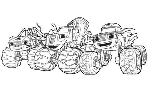 blaze the monster truck coloring pages for kids to print out and color ...