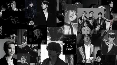 Black BTS Desktop Wallpaper | Bts wallpaper desktop, Bts aesthetic ...