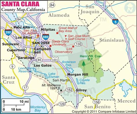 Santa Clara California Map - Printable Maps