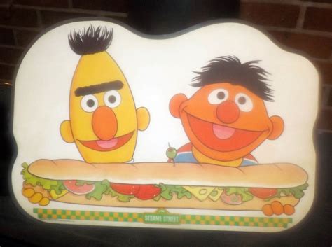 Vintage (1982) Sesame Street child | baby plastic placemat. Bert and ...