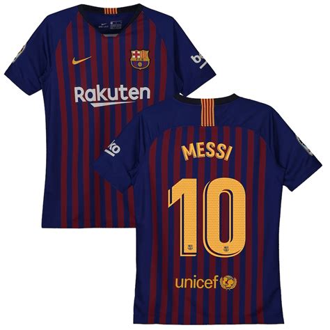 Nike Lionel Messi Barcelona Youth Blue 2018/19 Home Replica Stadium ...