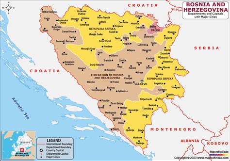 Bosnia and Herzegovina Map | HD Map of the Bosnia and Herzegovina