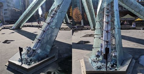 Vancouver's Olympic Cauldron is partially smashed up | Urbanized