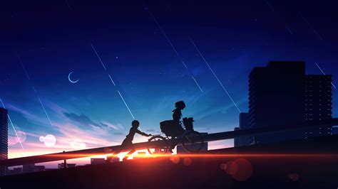 Beautiful Sunrise Anime Scenery 4K #170h Wallpaper PC Desktop