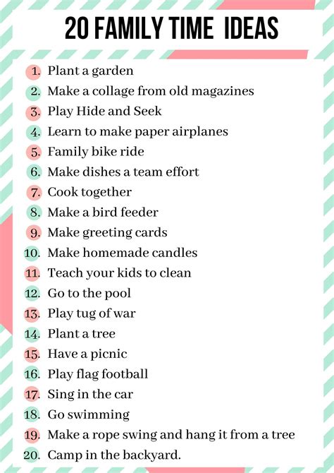 20 family time ideas – Artofit