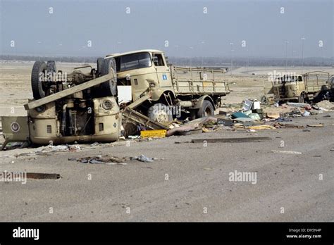 The aftermath of the 1991 Gulf War in Kuwait : the death highway, Mutla ...