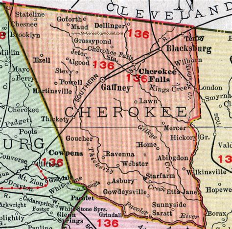 Cherokee County Map