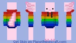 super cute axolotl Minecraft Skin