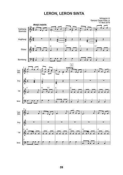 LERON, LERON SINTA REHEARSAL PLAN – Philippine Bamboo Musical ...