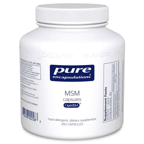 MSM Capsules - 250 capsules - Spectrum Supplements