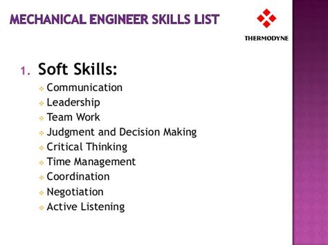 Mechanical Engineer Skills