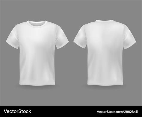 T-shirt mockup white 3d blank front Royalty Free Vector