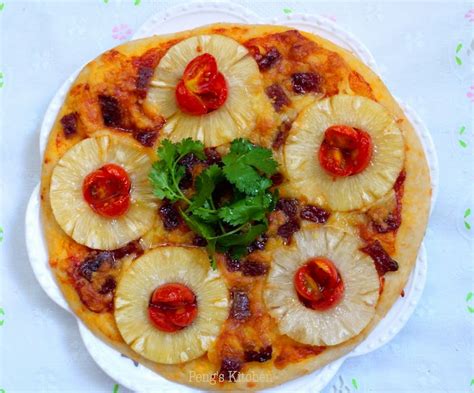 Peng's Kitchen: Bak Kwa Pizza with Pineapple Jam Bbq Sauce