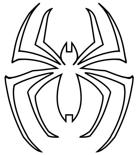 Spider Man Spider Logo Template | Spiderman pumpkin stencil, Spiderman ...