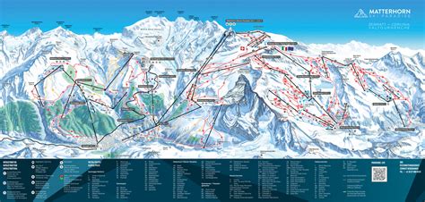 BERGFEX: Piste map Zermatt - Panoramic map Zermatt - Map Zermatt