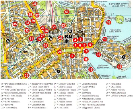 Helsinki City Center Map - Helsinki Finland • mappery