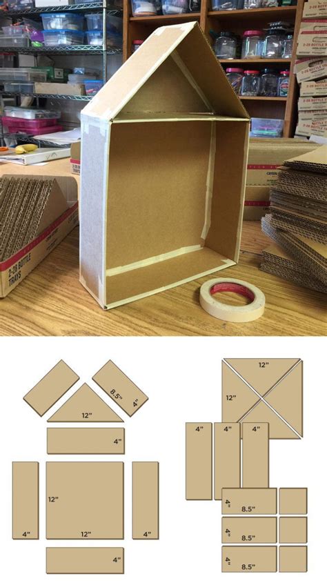 cardboard house project Cardboard Houses For Kids, Cardboard Art ...