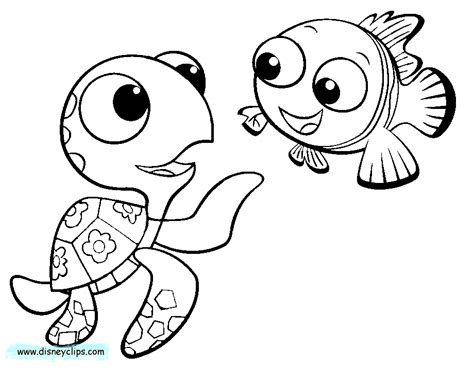 Crush Finding Nemo Coloring Pages