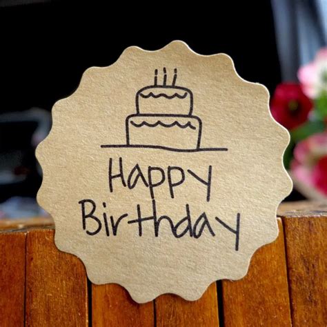 120pcs Happy Birthday Labels Sticker Adhesive Gift Handmade Cakes ...