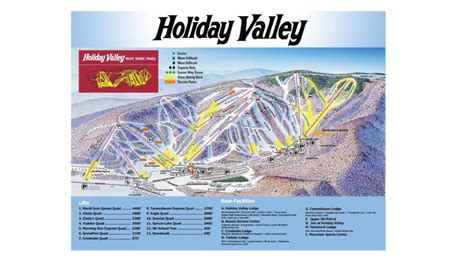 Holiday Valley Ski Map And Resort Information - Free Piste Map