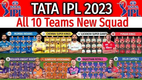 IPL 2023: Full Squads of All the 10 Franchises for IPL 2023.