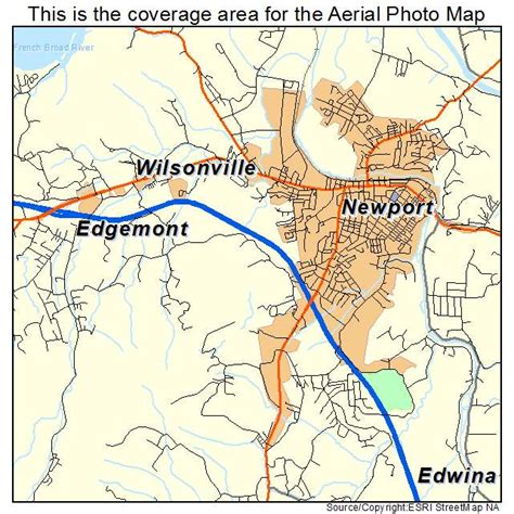 Aerial Photography Map of Newport, TN Tennessee