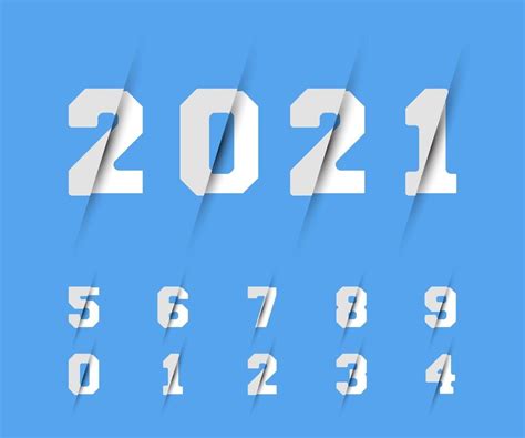 Set of numbers 0 1 2 3 4 5 6 7 8 9 razor design Vector illustration ...