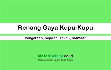 Renang Gaya Kupu-Kupu