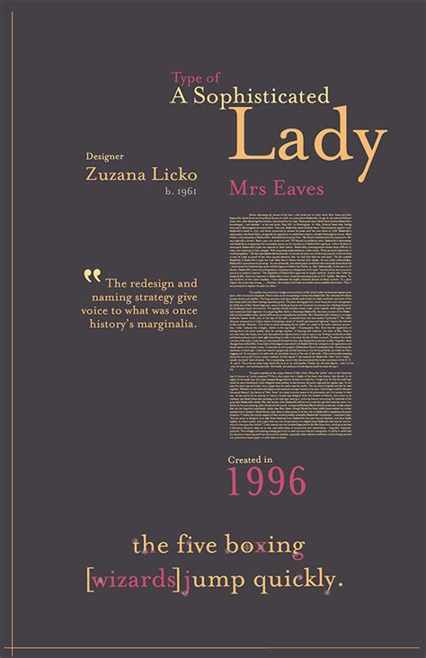 Mrs Eaves Font Study on Behance