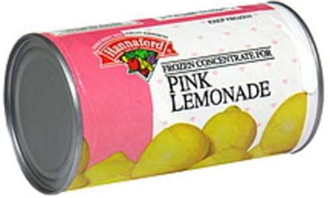 Hannaford Pink Lemonade Frozen Concentrate - 12 oz, Nutrition ...