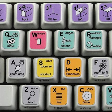 New SOLIDWORKS Keyboard Stickers Shortcuts for Desktop, Laptop and ...