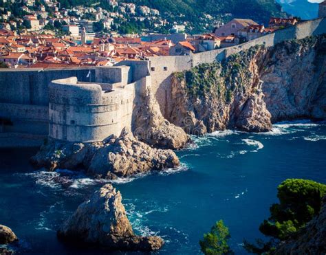 Fortress Wall of Dubrovnik Croatia Stock Image - Image of mediterranean ...