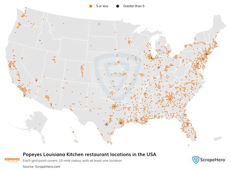 List of all Popeyes store locations in the USA - ScrapeHero Data Store