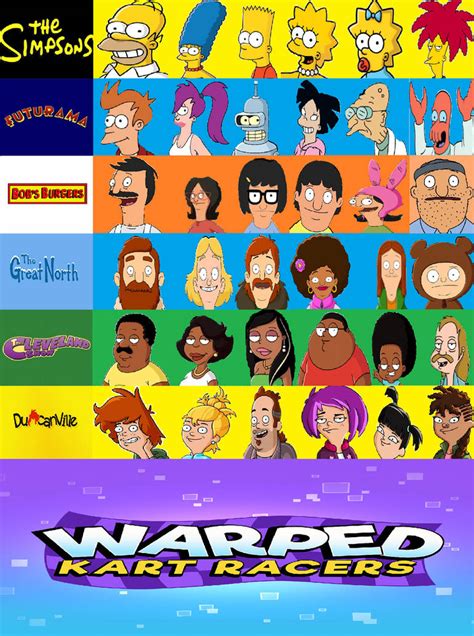 Characters if they were in Warped Kart Racers by fanatic456 on DeviantArt