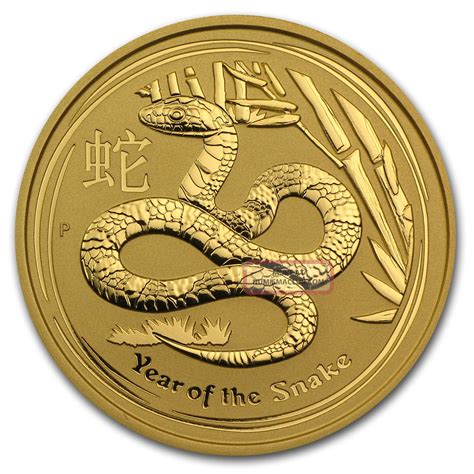 2013 2 Oz Gold Australian Perth Lunar Year Of The Snake Coin - Sku 71320