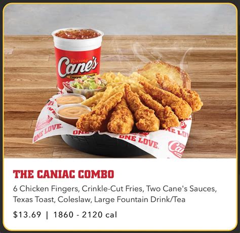 Raising Cane's Chicken Fingers Mentor, OH Menu (Updated: July 2024)