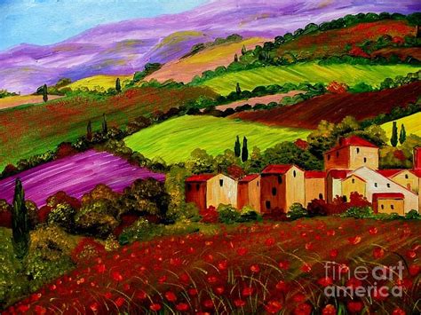 Tuscany landscape Painting by Inna Montano - Fine Art America