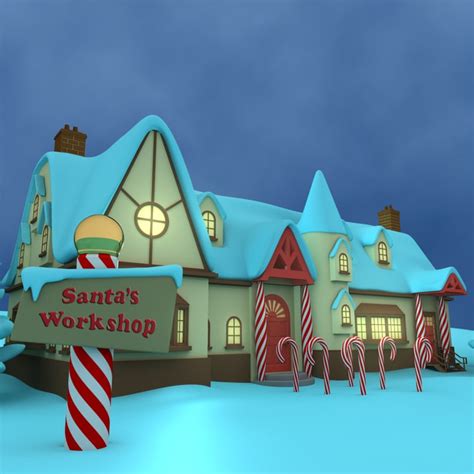 3d santas workshop