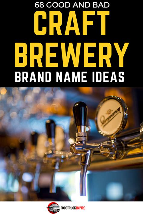 68 Good and Brad Craft Brewery Name Ideas | Craft brewery, Brewery ...