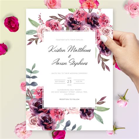 Colorful Elegant Wedding Invitations