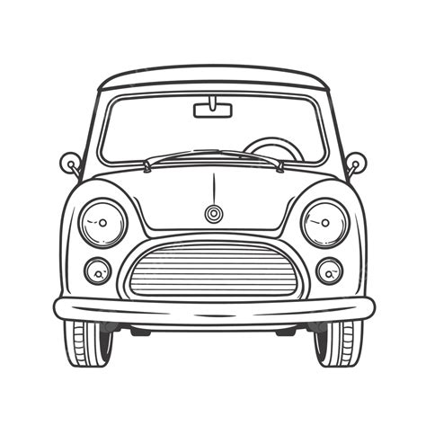 Sketch Of A Classic Mini Cooper Outline Drawing Vector, Wing Drawing ...