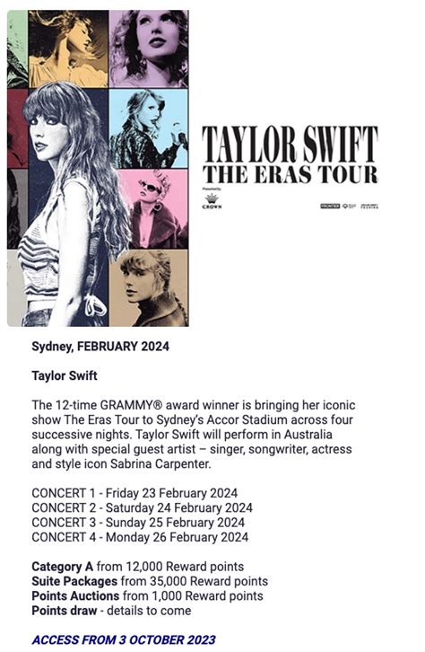 Amos Briggs Berita: Taylor Swift Presale Australia Sold Out